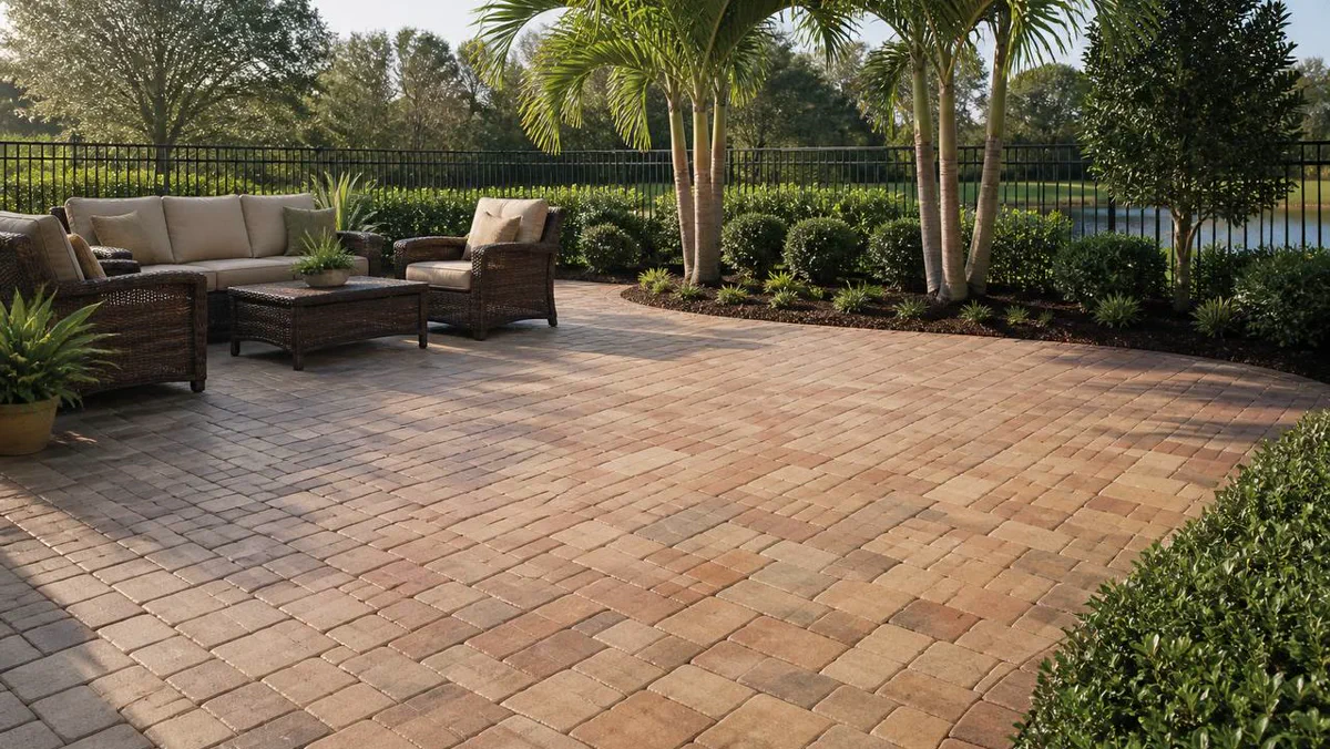 Finished project result for The Villages Paver Sealing